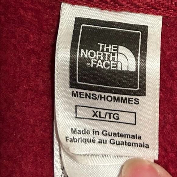 The North Face Men’s Half Dome Full Zip Hoodie XL Red Classic Cotton Heavyweight - Picture 3 of 7